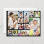 独自のラウンドコーナーを作成12フォトコラージュ ポストカード (正面/裏面)