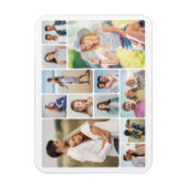 独自のラウンドコーナーを作成12フォトコラージュ マグネット (縦)