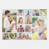 独自のラウンドコーナーを作成12フォトコラージュ ラッピングペーパーシート (正面2)