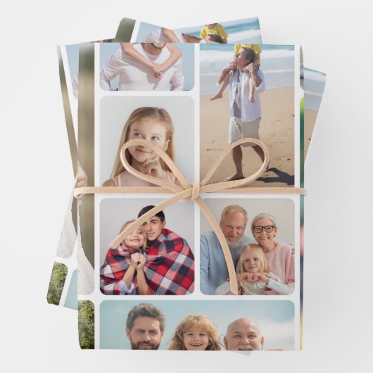 独自のラウンドコーナーを作成12フォトコラージュ ラッピングペーパーシート (インサイチュ)