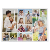 独自のラウンドコーナーを作成12フォトコラージュ ラージペーパーバッグ (正面)