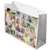 独自のラウンドコーナーを作成12フォトコラージュ ラージペーパーバッグ (裏面アングル)