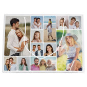 独自のラウンドコーナーを作成12フォトコラージュ ラージペーパーバッグ (正面)