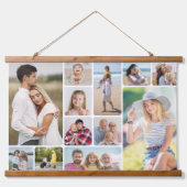 独自のラウンドコーナーを作成12フォトコラージュ 吊り下げ型タペストリー (正面)