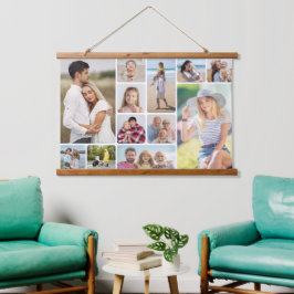 独自のラウンドコーナーを作成12フォトコラージュ 吊り下げ型タペストリー