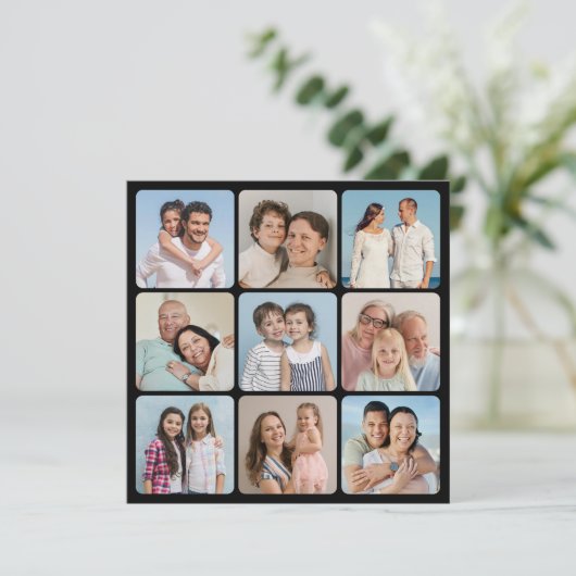 独自のラウンドコーナーを作成9 Photo Collage カード (スタンド正面)
