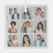 独自のラウンドコーナーを作成9 Photo Collage ガラスオーナメント (正面)