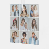 独自のラウンドコーナーを作成9 Photo Collage ガラスオーナメント (正面左)