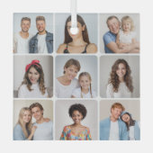 独自のラウンドコーナーを作成9 Photo Collage ガラスオーナメント (正面)