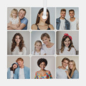 独自のラウンドコーナーを作成9 Photo Collage ガラスオーナメント (裏面)