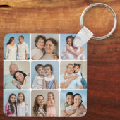 独自のラウンドコーナーを作成9 Photo Collage キーホルダー (裏面)