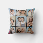 独自のラウンドコーナーを作成9 Photo Collage クッション (裏面)