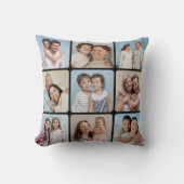 独自のラウンドコーナーを作成9 Photo Collage クッション (正面)