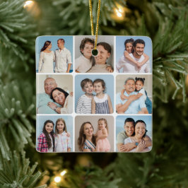 独自のラウンドコーナーを作成9 Photo Collage セラミックオーナメント