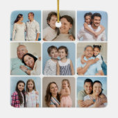 独自のラウンドコーナーを作成9 Photo Collage セラミックオーナメント (裏面)