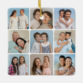 独自のラウンドコーナーを作成9 Photo Collage セラミックオーナメント (正面)