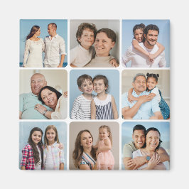 独自のラウンドコーナーを作成9 Photo Collage マグネット