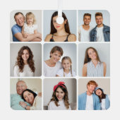 独自のラウンドコーナーを作成9 Photo Collage メタルオーナメント (正面)