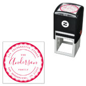 独自のラウンドファミリ名を作成差出人住所 セルフインキングスタンプ (インサイチュ)