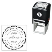 独自のラウンドモダンリターンの自己入力の作成 セルフインキングスタンプ (インサイチュ)