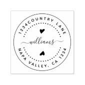 独自のラウンドモダンリターン自己インキングStの作成 セルフインキングスタンプ (デザイン)