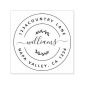 独自のラウンドモダンリターン自己インキングStの作成 セルフインキングスタンプ (デザイン)