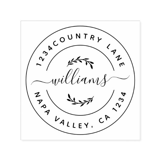 独自のラウンドモダンリターン自己インキングStの作成 セルフインキングスタンプ (デザイン)