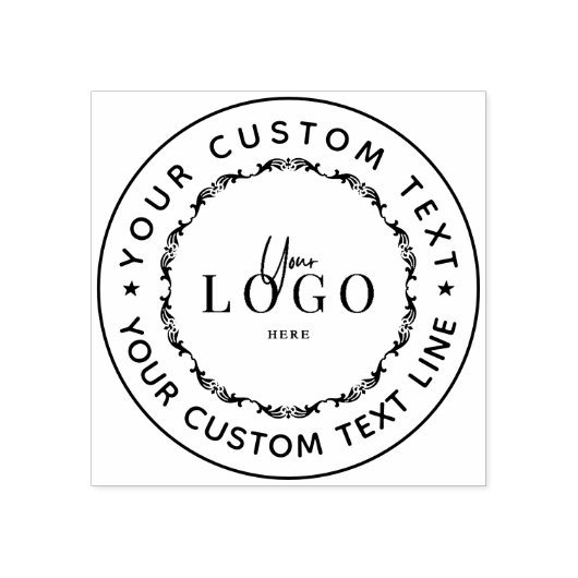 独自のラウンドモダン差出人住所ゴムの作成 ラバースタンプ (インプリント)