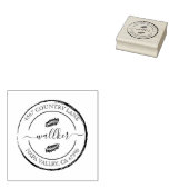 独自のラウンドモダン差出人住所ゴムの作成 ラバースタンプ (押印)