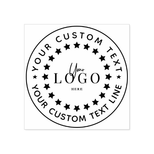 独自のラウンドモダン差出人住所ゴムの作成 ラバースタンプ (インプリント)