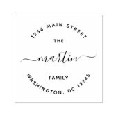 独自のラウンドモダン差出人住所 セルフインキングスタンプ (デザイン)