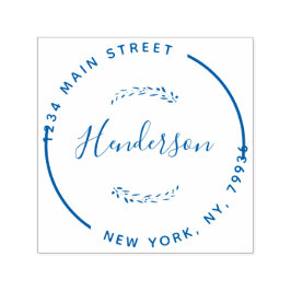 独自のラウンドモダン差出人住所 セルフインキングスタンプ