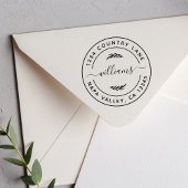 独自のラウンドモダン差出人住所 セルフインキングスタンプ