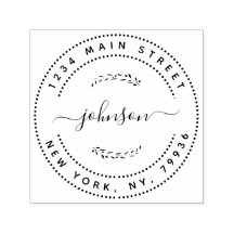 独自のラウンドモダン差出人住所