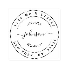 独自のラウンドモダン差出人住所 セルフインキングスタンプ