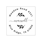 独自のラウンドモダン差出人住所 ラバースタンプ (インプリント)