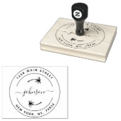 独自のラウンドモダン差出人住所 ラバースタンプ (押印)