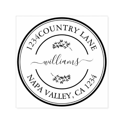 独自のラウンドリターンをモダン作成する セルフインキングスタンプ (デザイン)