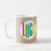 独自のラウンドロゴテンプレートプロトタイプの作成 コーヒーマグカップ (左)