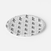 独自のラウンドロゴパターンのビジネスパーティーの作成 ペーパープレート (アングル)