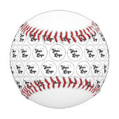 独自のラウンドロゴパターンビジネスを作成 野球ボール (正面)
