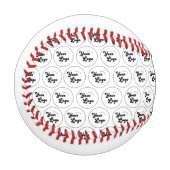独自のラウンドロゴパターンビジネスを作成 野球ボール (正面左)
