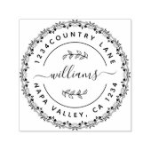 独自のラウンド差出人住所の作成 セルフインキングスタンプ (デザイン)