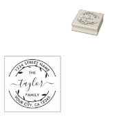 独自のラウンド差出人住所ファミリ名を作成 ラバースタンプ (押印)