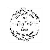 独自のラウンド差出人住所ファミリ名を作成R ラバースタンプ (インプリント)