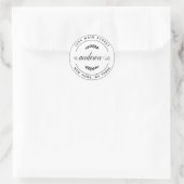 独自のラウンド差出人住所ラウンドのクラシック作成 ラウンドシール (バッグ)