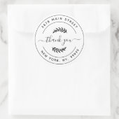 独自のラウンド差出人住所ラウンドのクラシック作成 ラウンドシール (バッグ)