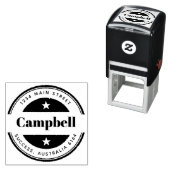 独自のラウンド差出人住所名の作成 セルフインキングスタンプ (インサイチュ)