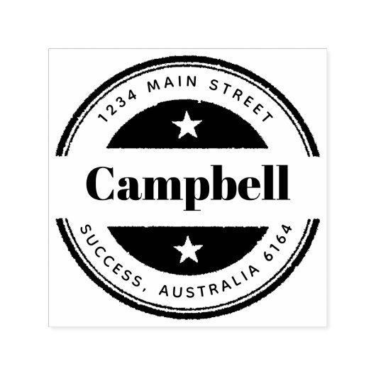 独自のラウンド差出人住所名の作成 セルフインキングスタンプ (デザイン)