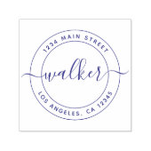 独自のラウンド差出人住所自己インクSの作成 セルフインキングスタンプ (デザイン)